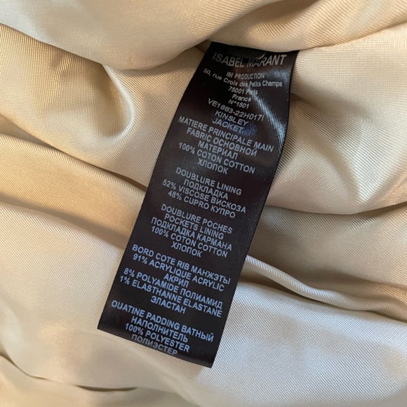 NWT Isabel Marant Veste Kinsley in Ecru - Picture 10 of 10